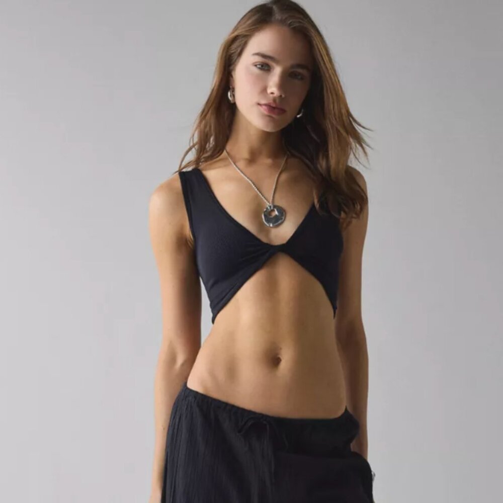 Out From Under Wrap It Up Twist-Front Seamless Knit Tank Top